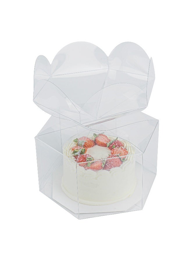 Restaurantware 4 x 7.5 x 7.8 Inch Wedding Favor Boxes, 100 Flower Top Transparent Candy Boxes - For Weddings, Baby Showers, And Birthday Parties, Packages Treats, Clear Plastic Party Favor Container,  - Image 2