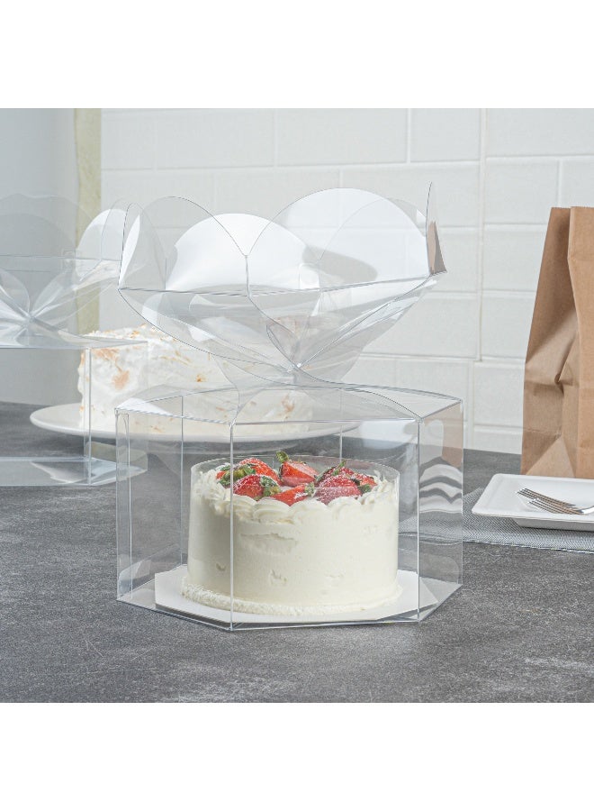 Restaurantware 4 x 7.5 x 7.8 Inch Wedding Favor Boxes, 100 Flower Top Transparent Candy Boxes - For Weddings, Baby Showers, And Birthday Parties, Packages Treats, Clear Plastic Party Favor Container,  - Image 5