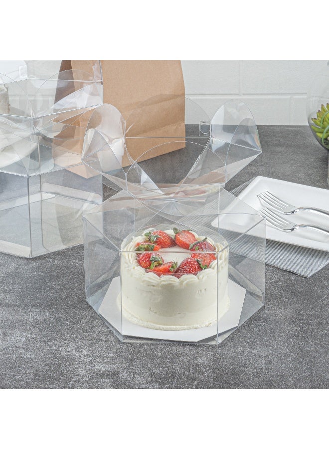 Restaurantware 4 x 7.5 x 7.8 Inch Wedding Favor Boxes, 100 Flower Top Transparent Candy Boxes - For Weddings, Baby Showers, And Birthday Parties, Packages Treats, Clear Plastic Party Favor Container,  - Image 3