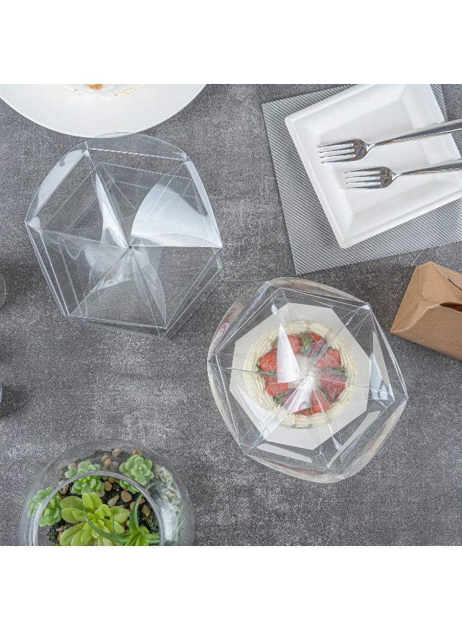 Restaurantware 4 x 7.5 x 7.8 Inch Wedding Favor Boxes, 100 Flower Top Transparent Candy Boxes - For Weddings, Baby Showers, And Birthday Parties, Packages Treats, Clear Plastic Party Favor Container,  - Image 4