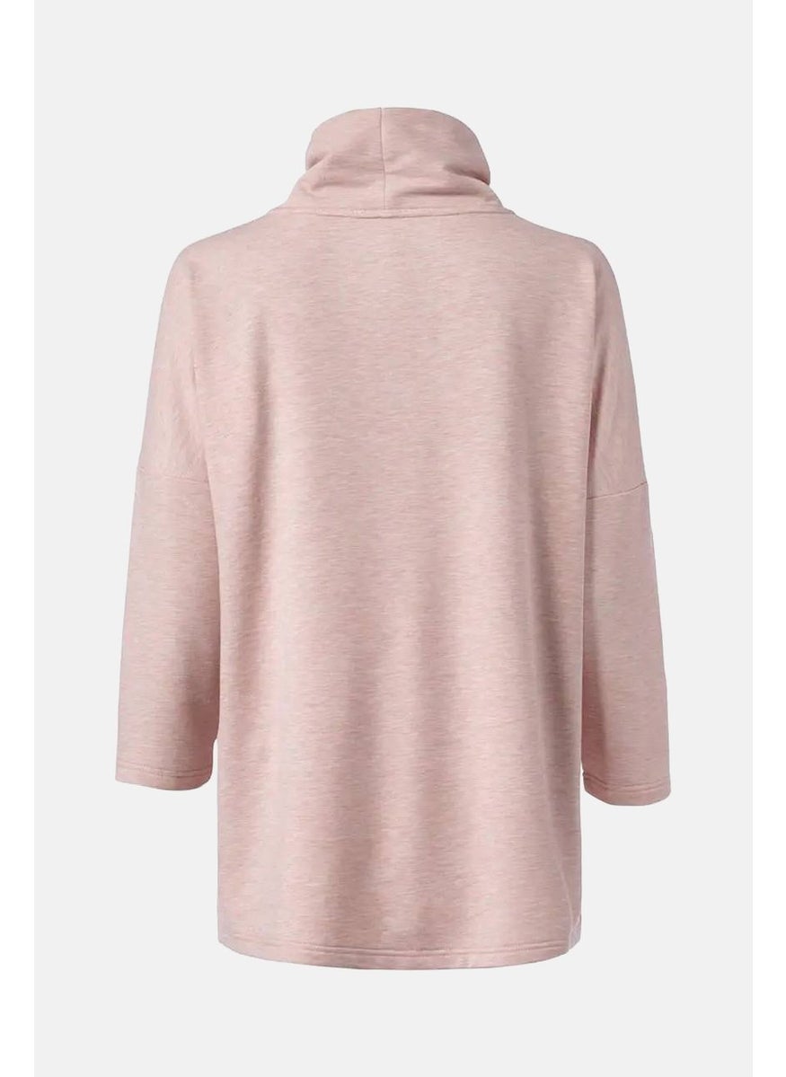 Tchibo Women Long Sleeves Heather Sweatshirt, Pink  - Image 3