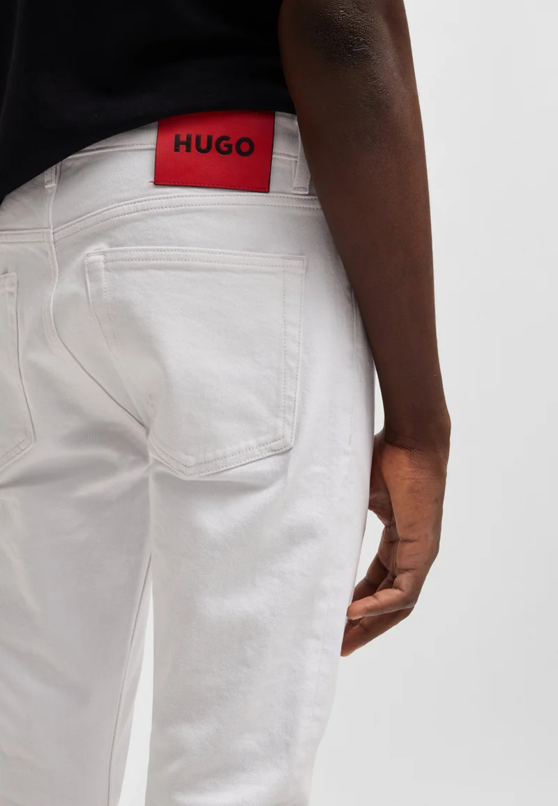 HUGO Extra-slim-fit jeans in white stretch denim