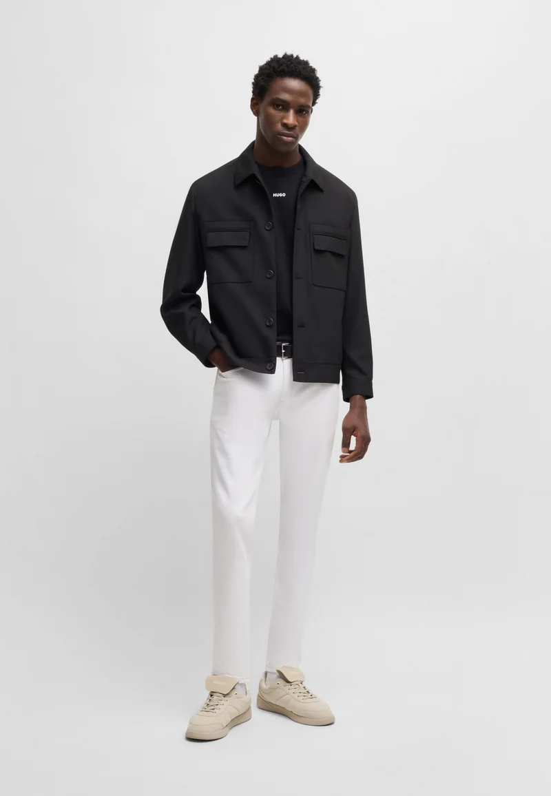 HUGO Extra-slim-fit jeans in white stretch denim