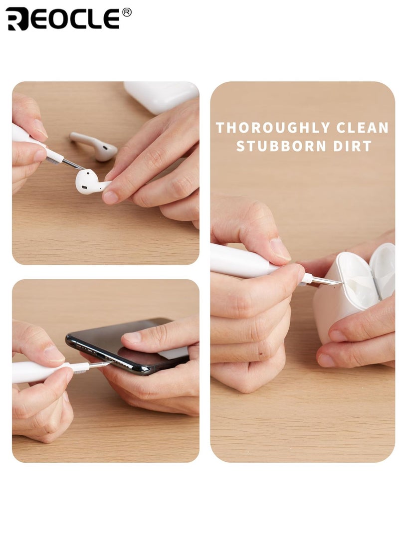 REOCLE 3-in-1 Wireless Earphone Cleaning Kit for Wireless Earphone Multi-Tool Precision Brush for Digital Devices Durable Portable Cleaning Tool with Sleek Design - Image 3