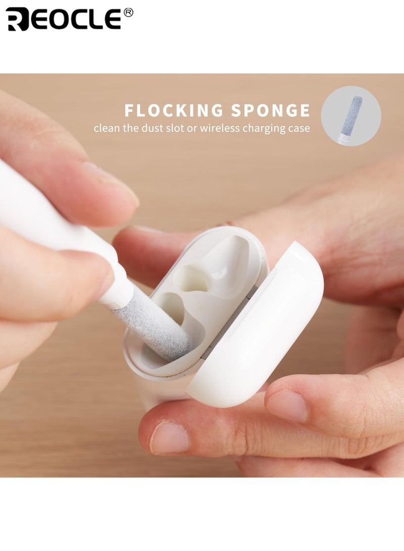 REOCLE 3-in-1 Wireless Earphone Cleaning Kit for Wireless Earphone Multi-Tool Precision Brush for Digital Devices Durable Portable Cleaning Tool with Sleek Design - Image 5