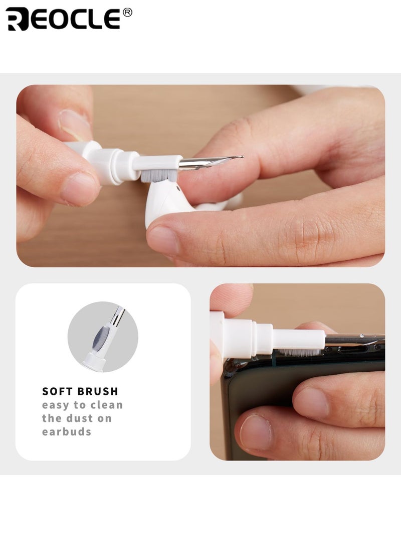 REOCLE 3-in-1 Wireless Earphone Cleaning Kit for Wireless Earphone Multi-Tool Precision Brush for Digital Devices Durable Portable Cleaning Tool with Sleek Design - Image 4