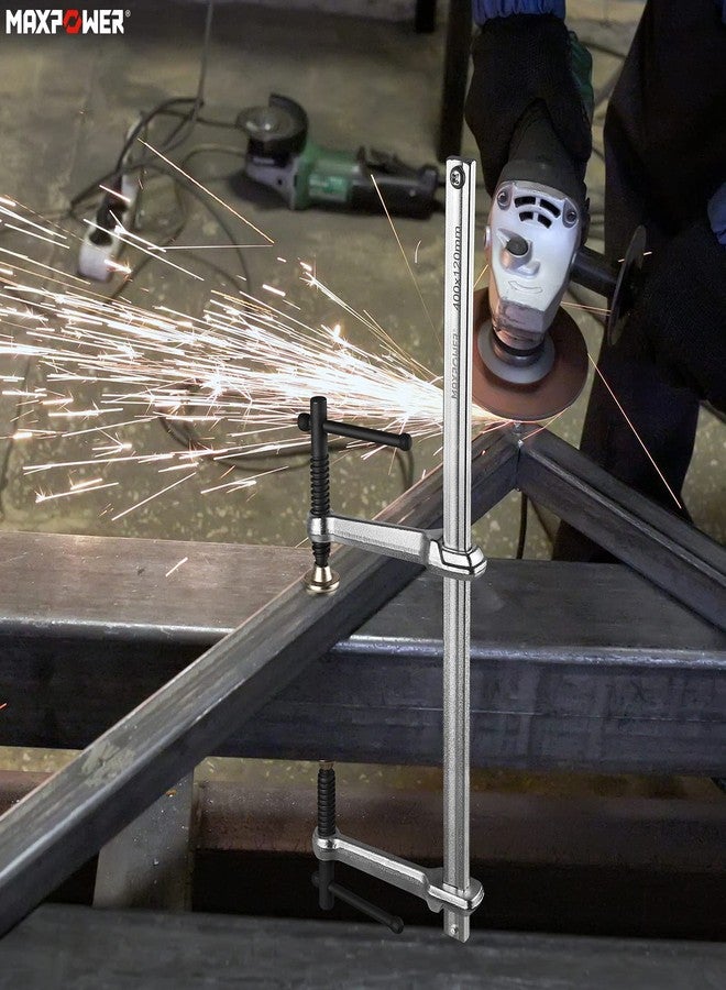 MAXPOWER Multifunctional F Clamp,15 3/4" Double Force Welding Bar Clamp - Max Clamping Force 1200 LBS, Metal Clamp for Welding, Metalworking, Woodworking - Image 5