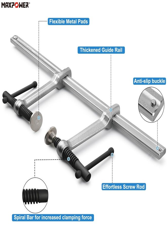 MAXPOWER Multifunctional F Clamp,15 3/4" Double Force Welding Bar Clamp - Max Clamping Force 1200 LBS, Metal Clamp for Welding, Metalworking, Woodworking - Image 3