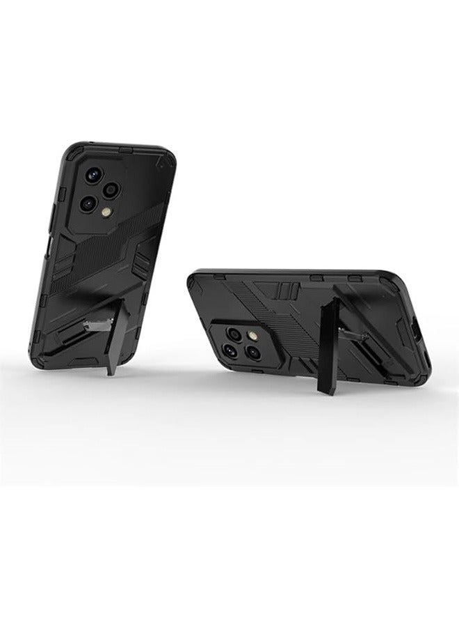 Honor 200 Lite 5G Case, Anti-Fall Drop Protection, Hybrid Heavy Duty Protection Shockproof Defender with Invisible Kickstand Armor Case for Honor 200 Lite 5G, Black - Image 3