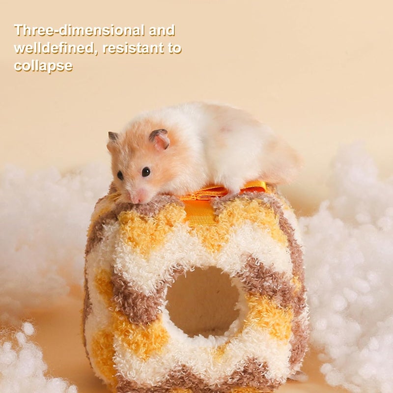 Hamster Sleep Nest Warm Cave Shelter for Cold Weather Small Pet Cage Corner Hamster Nest for Winter - Image 5