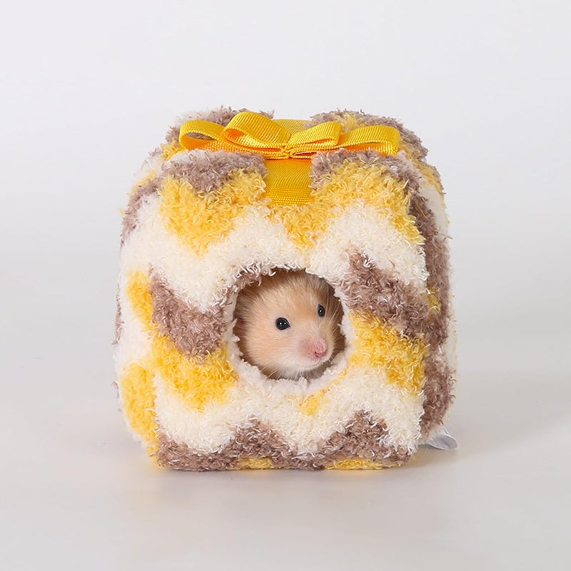 Hamster Sleep Nest Warm Cave Shelter for Cold Weather Small Pet Cage Corner Hamster Nest for Winter - Image 2