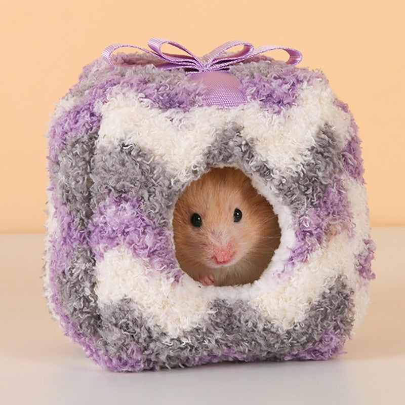 Hamster Sleep Nest Warm Cave Shelter for Cold Weather Small Pet Cage Corner Hamster Nest for Winter - Image 3