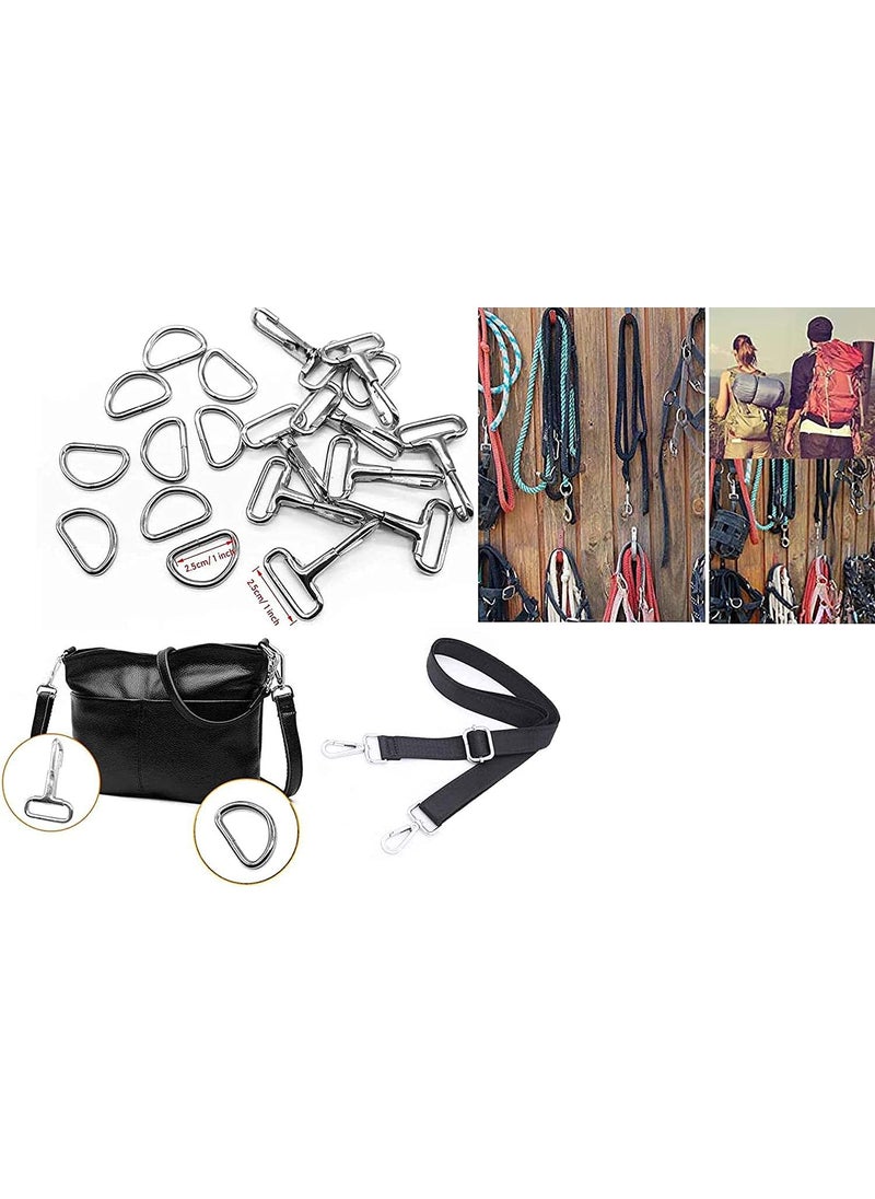 DIY Crafts DIY DIYC11769 Crafts Flat Side Slide Release Buckles TriGlide Slides Nylon Webbing Straps15 Pcs Slide Buckles Chrome Silver  - Image 4