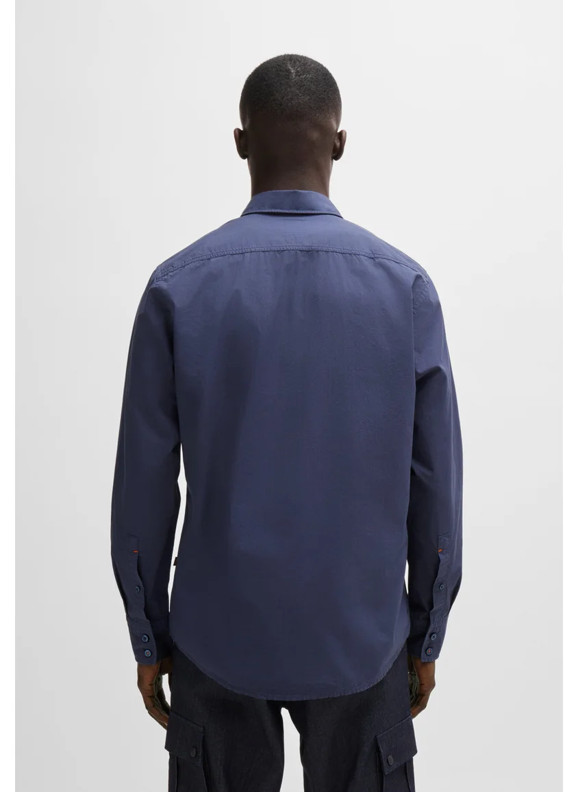 BOSS Regular-fit shirt in cotton poplin
