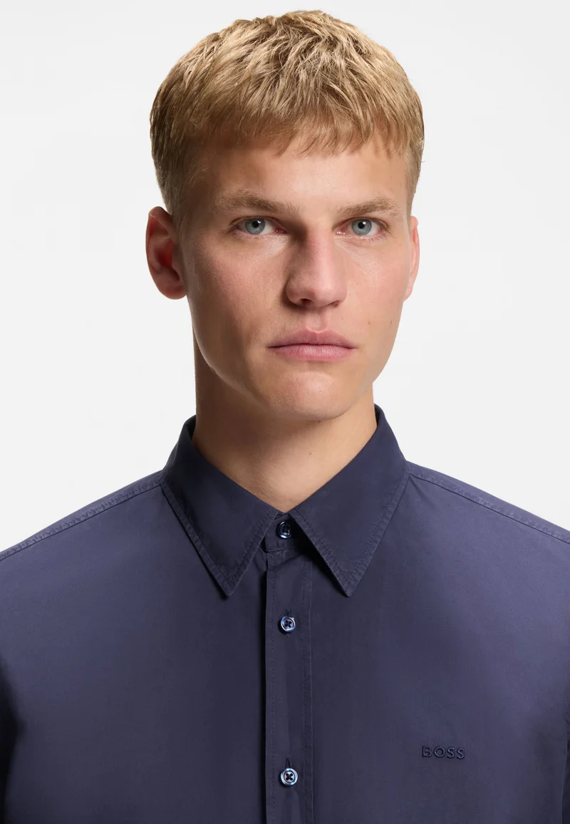 BOSS Regular-fit shirt in cotton poplin