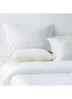 DANUBE HOME Bliss 3 - Pieces 144 Tc Premium Cotton Queen Duvet Cover Set Soft, Breathable, And Comfortable Bedding Stylish Duvet And Pillow Shams 200 X 200 Cm,50 X 75 Cm White  - Image 4
