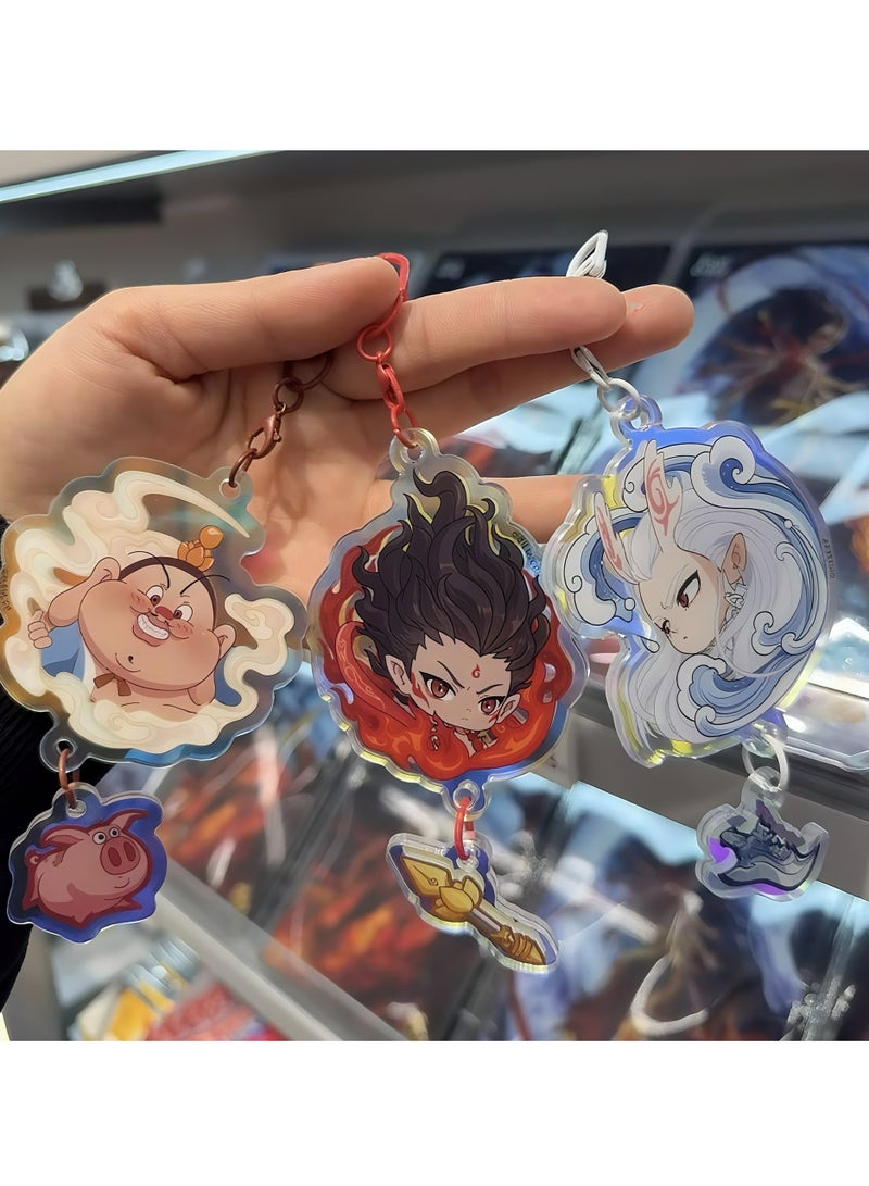 WAIKIL ''Nezha 2'' Acrylic Mobile Phone Decoration Pendant Movie Peripheral Keychain - NaZha - Image 3