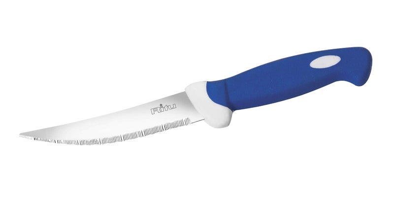 RITU Stainless Steel Steak Kitchen Knife 8 inch | Sharp Blade for Effortless Cutting | Soft Grip New Handle | Rust -Resistant & Durable | Perfect for Home Cooking, Chopping & Slicing | Blue | 205MM - Image 2