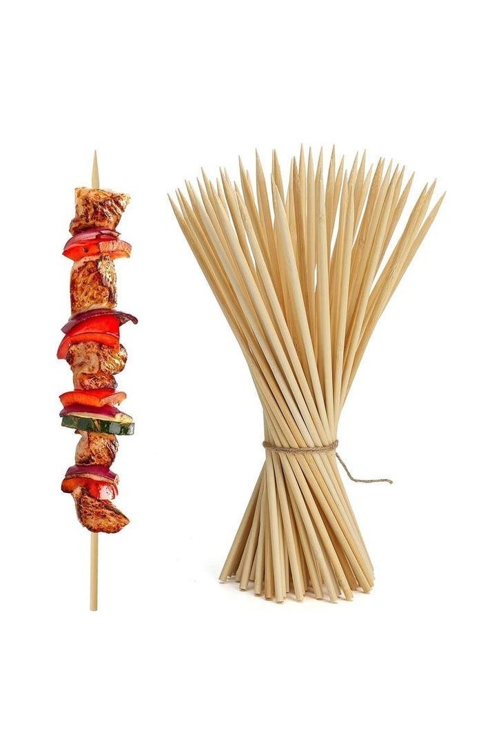 زوبا عبوة 100 أسياخ خشبية للشواء – طول مثالي – للشيش طاووق والكباب والخضار – كود 4442 - Image 1