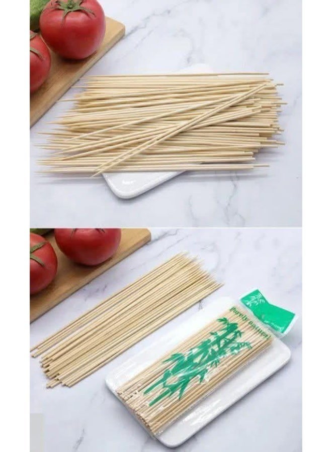 زوبا عبوة 100 أسياخ خشبية للشواء – طول مثالي – للشيش طاووق والكباب والخضار – كود 4442 - Image 3