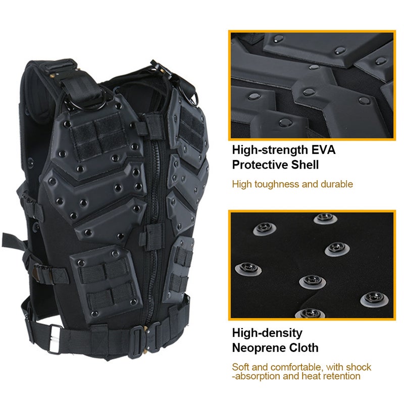 Adjustable Combat Molle Vest Airsoft Paintball Vest for Outdoor Hunting Shooting - Image 5