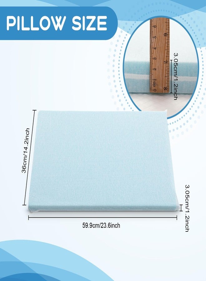 Beeveer 1 Pcs Adjustable Memory Foam Pillow, Thin Height 1.2'' Soft Insert Slim Flat Pillow for Neck Support Neck Pain Relief for Back, Side, Stomach Sleeper (23.6'' x 14.2''x 1.2'', Blue) - Image 2