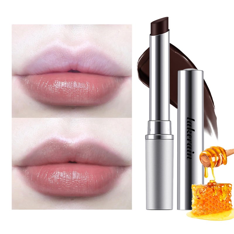 BAISEN DIARY 2PCS Honey Lipstick Tinted Lip Balm - Sheer Hydrating Lipstick for All Skin Tones - Moisturizing Lip Color, Nourishing Lip Balm with a Hint of Natural Black Cherry Tint (Black & Pink) - Image 4