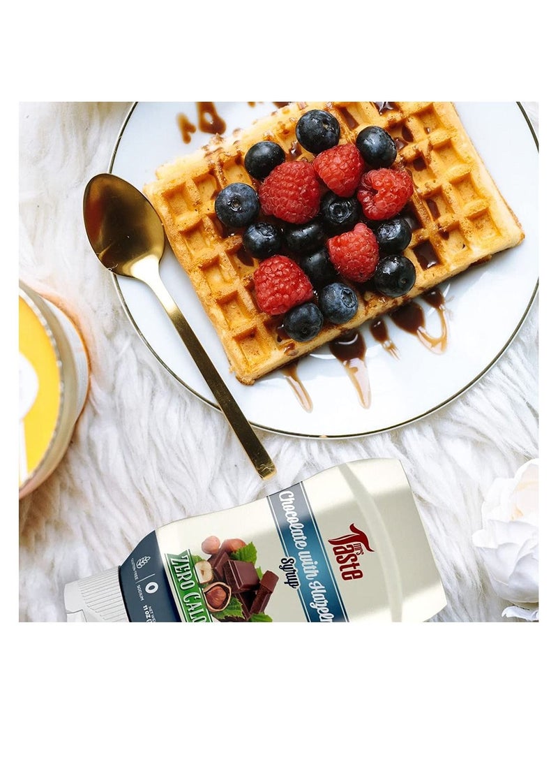 Mrs Taste Sugar Free and Zero Calories Chocolate Hazelnut Syrup 335 gm - Image 5