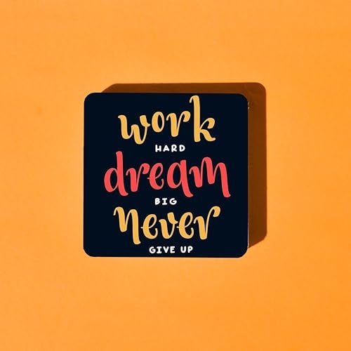 TAJNAN Indian Art Printed Coaster Set of 6 Beautiful Wooden Coasters with Plastic Coating Proper Coaster Stand Designer Coaster (taj-Coaster-Words-r) - Image 3