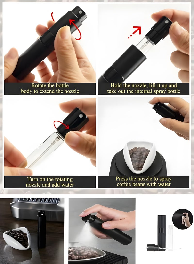 BIG MAX V60 Coffee Weighing Tray and Sprayer Set | White Ceramic Tray + Black Spray Bottle + Coffee Spoon | Home & Outdoor Use | Rust-Proof & Dishwasher Safe - Image 3