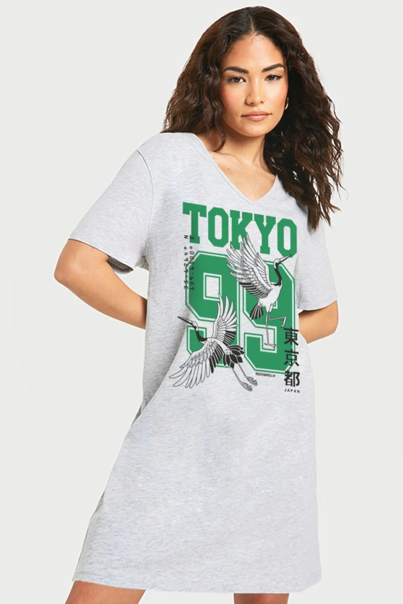 روك اند رول Graphic Cotton Dress