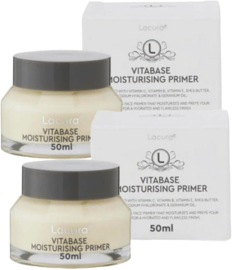 Lacura Vitabase Moisturising Primer 50mL x2