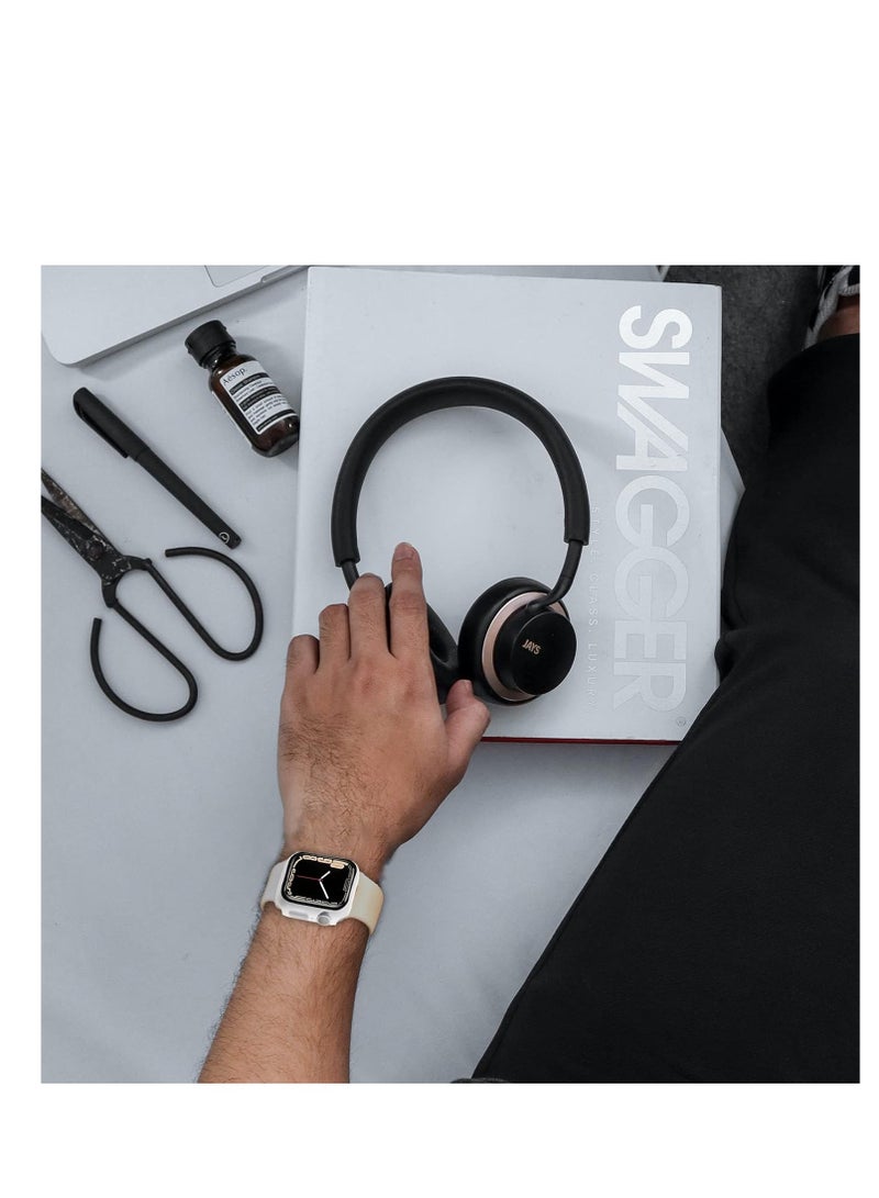 Case Compatible with Apple Watch Series 6 5 4 SE 40mm PC Bumper with Tempered Glass Screen Protector Matte Solid Color Hard Cover Midnight Blu - Image 3