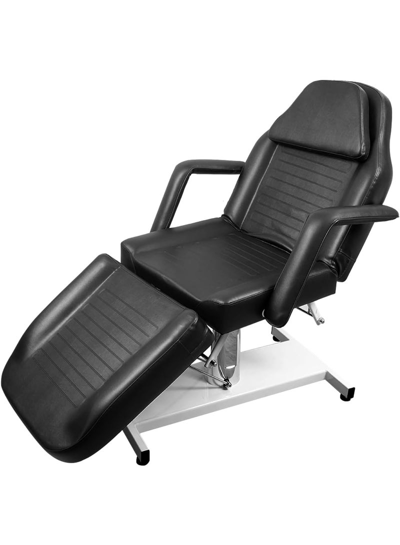 Meishida Massage Facial Bed Adjustable Table Chair With Hydraulic Pump, 360° Swivel Massage Esthetician Table,Beauty Salon Spa Massage Beauty Equipment - Black  - Image 1