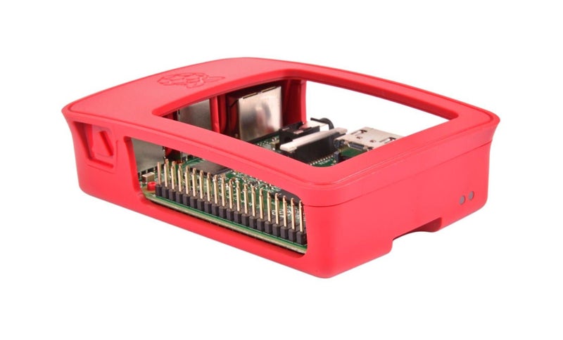 Raspberry Pi Plastic 3-Case Official Case for Raspberry Pi 3 Model B Only (Raspberry and White) - Image 4