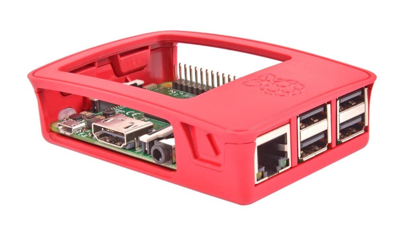 Raspberry Pi Plastic 3-Case Official Case for Raspberry Pi 3 Model B Only (Raspberry and White) - Image 2