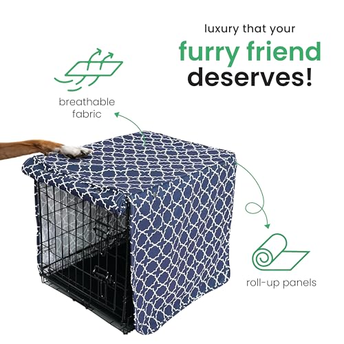 Molly Mutt Romeo & Juliet Dog Crate Cover, 100% Cotton Canvas Cover with 2 Roll-Up Panels, Ideal for Dog or Cat Crate, Durable, Washable, and Free of Harmful Chemicals, 24" x 18" x 21" - Image 5