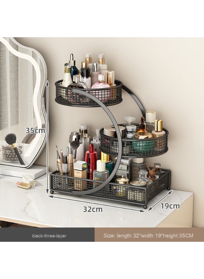 NeeMee Cosmetic organizer, vanity storage rack, bathroom countertop shelf for makeup and skincare products, lipstick storage rack. - Image 1