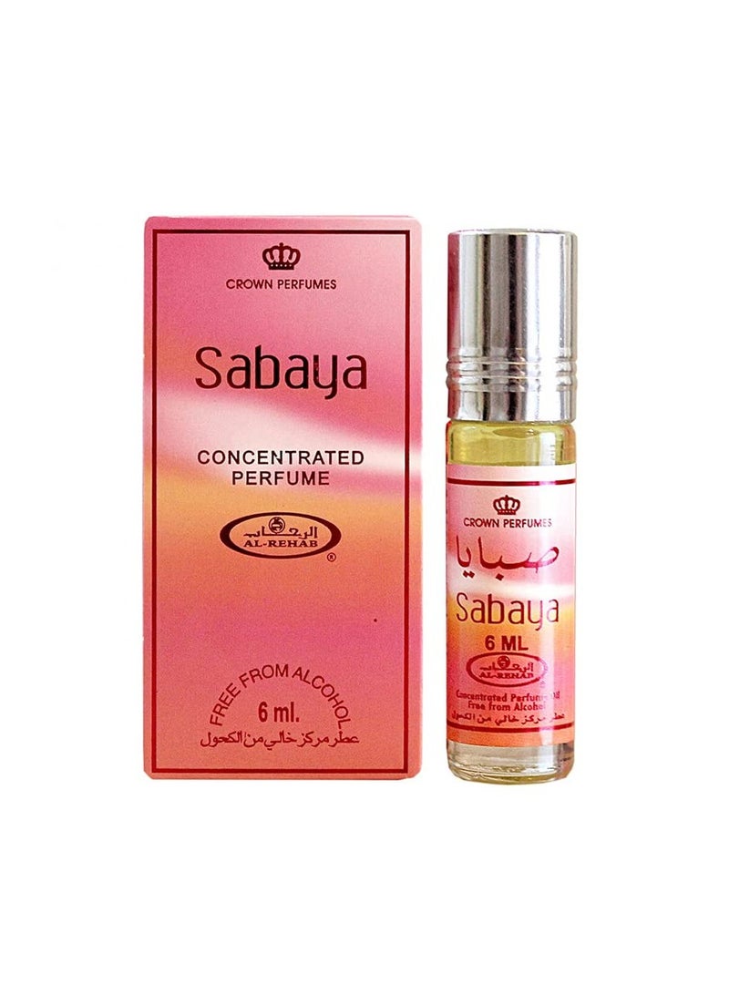 Al Rehab perfumes Al Rehab Sabaya Concentrated Perfume Roll-On 6ml x 6 Pcs – Long Lasting Alcohol-Free Attar for Men & Women - Image 3