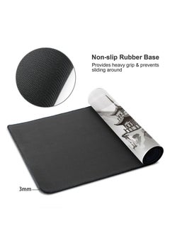 Excefore Gaming Mouse Pad Black and White Plum Bossom Cherry Blossom, Extended Large Mouse Mat Desk Pad, Stitched Edges Mousepad, Long Non-Slip Rubber Base Mice Pad (31.5x11.8x0.12 Inch, A2)  - Image 2
