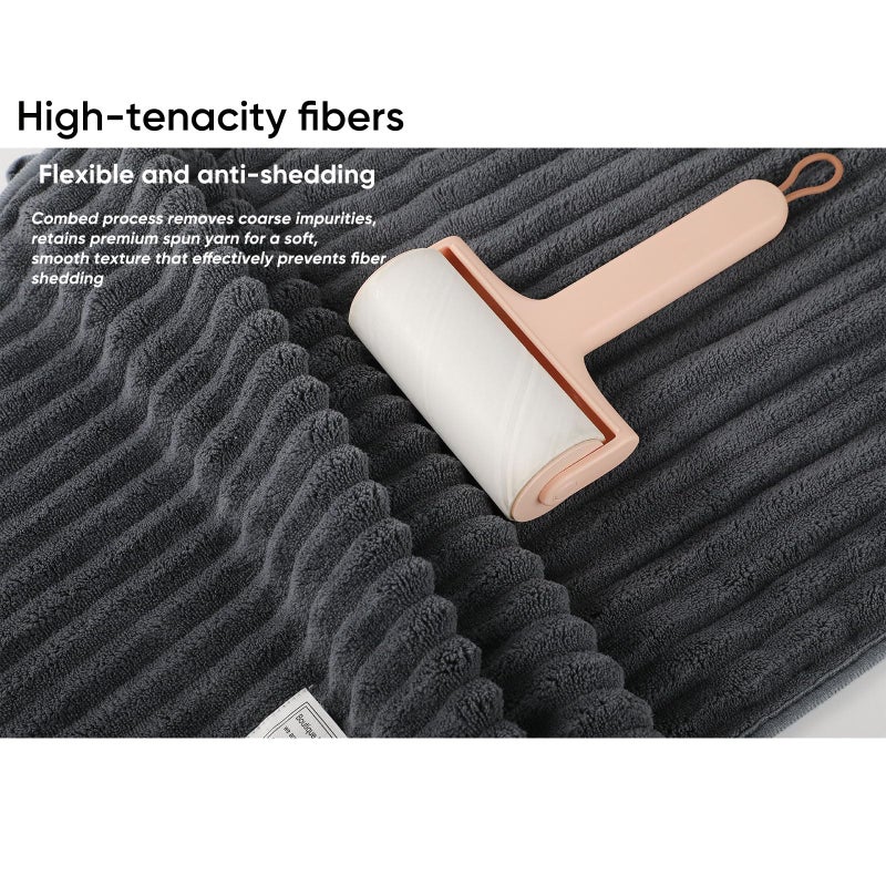 Bedvcaty Luxury 3-Piece Quick-Dry Small Bath Towel Set â€“ Ultra Soft Microfiber Hand Towels for Bathroom, Bar, Pool, Gym & Travel â€“ Elegant Twill Design(14â€x 29.6â€) - Image 3