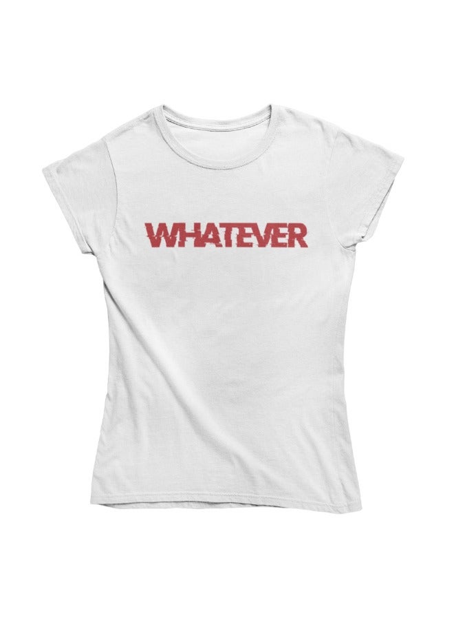 Primina Women's printed T-Shirt -Whatever, round neck, 100% cotton, regular fit - Image 1