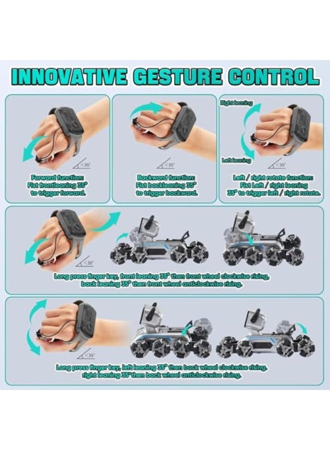 Azonee Children's Remote Control Robot Dog Toy, 2.4ghz 8wd Gesture Sensing Stunt Rc Car, With Music and Lights, Suitable for Children's Birthday Gifts for Boys Aged 6-12, Entertainment - Image 5