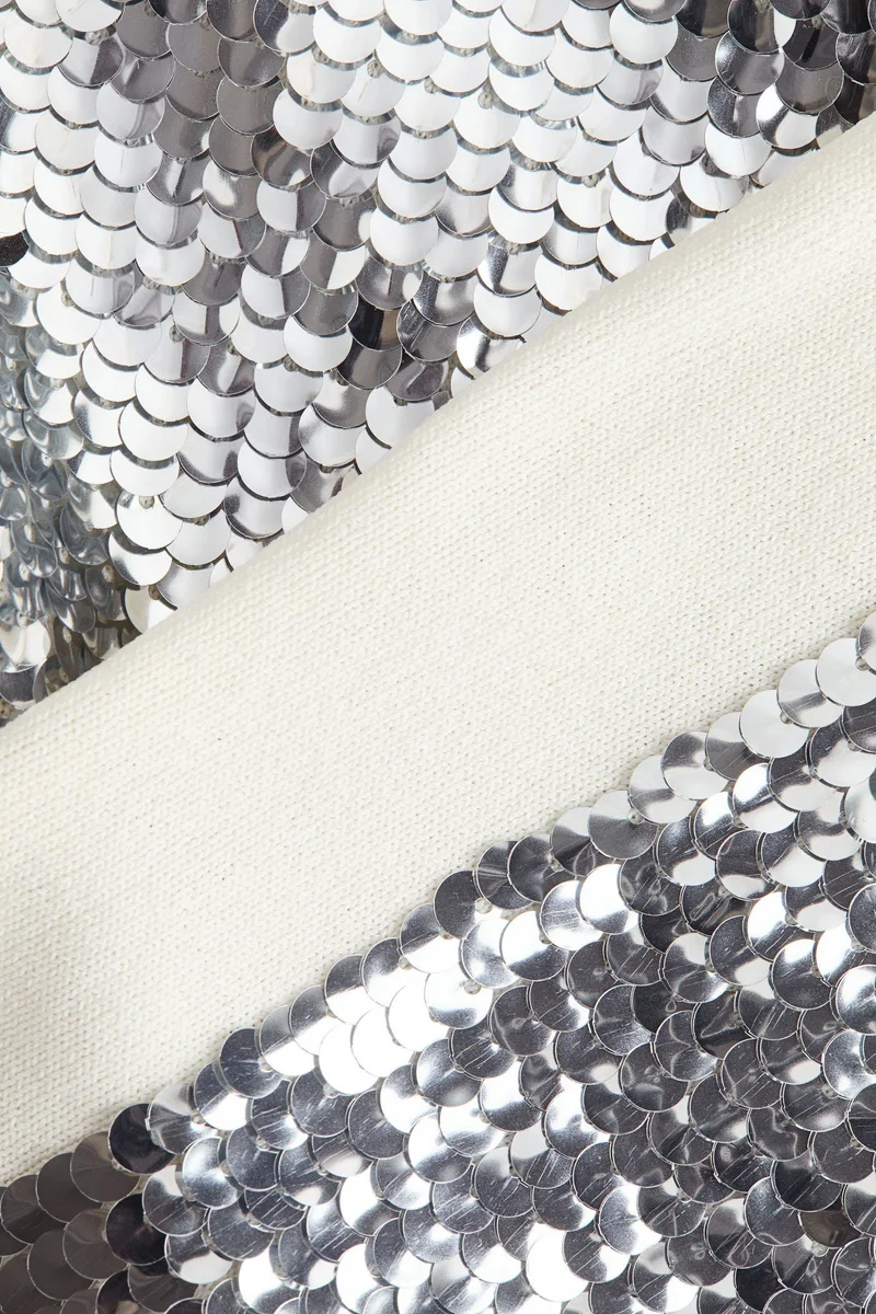 H&M Sequined shoulder-pad top