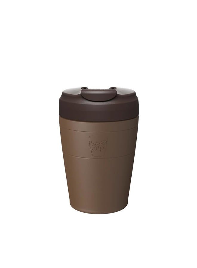 KeepCup Commuter Travel Mug - Insulated Stainless Steel Reusable Coffee Cup with Spillproof Flip Lid - 12oz/340ml - Chocolate - Image 1