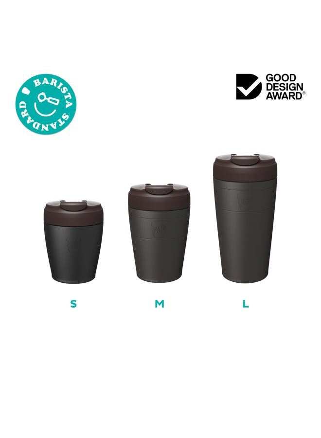 KeepCup Commuter Travel Mug - Insulated Stainless Steel Reusable Coffee Cup with Spillproof Flip Lid - 12oz/340ml - Chocolate - Image 5