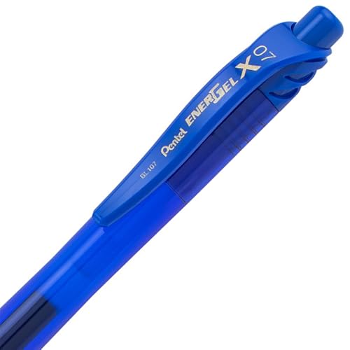 Pentel EnerGel X Retractable Liquid Gel Pen, 0.7mm, Ultra Performance, 12 Pack - 6 Black Ink and 6 Blue Ink Pens - Image 5