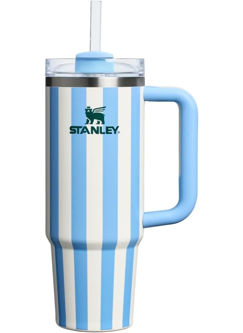 BlueFire Stanley Quencher 40 oz Travel Tumbler – Premium 18/8 Recycled Stainless Steel | Double-Wall Vacuum Insulated | FlowState 3-Position Rotating Lid (Straw/Wide-Mouth/Full Cover) | BPA-Free | Reusable Straw | Comfort-Grip Handle | Car Cup Holder Compatible | Keeps Drinks Hot/Cold for Hours | Durable Eco-Friendly Hydration Companion for Gym, Office, Travel & Outdoor Adventures - Image 1