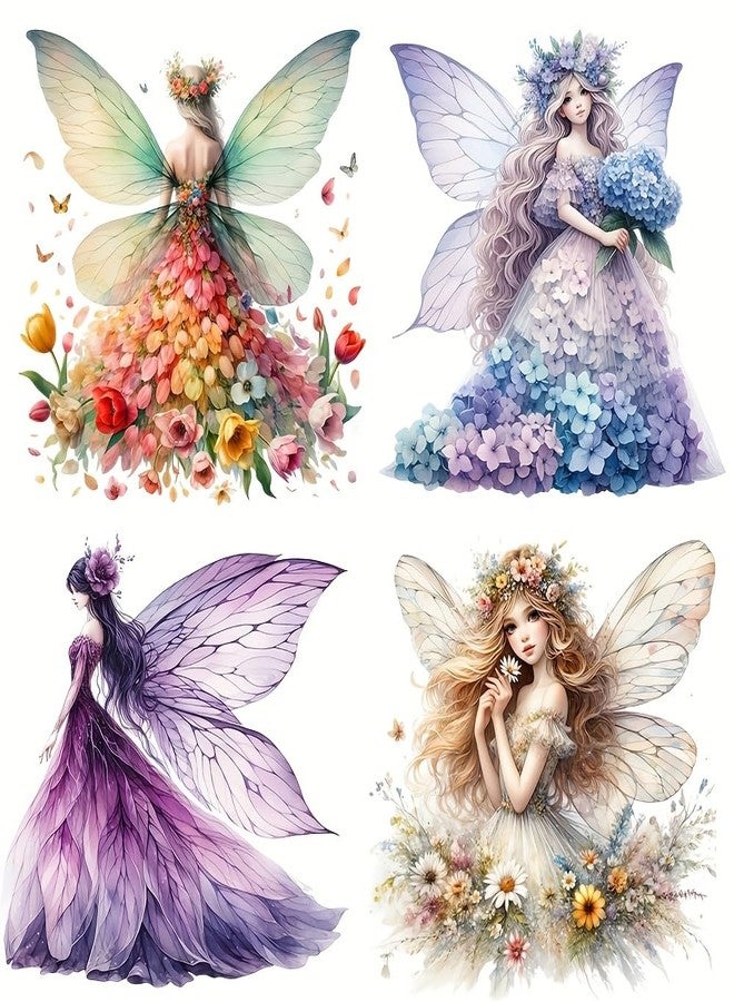 SLGIFT Set of Enchanting Fairy Stickers Featuring Flower Girls in Dresses, Perfect for Decorating Journals, Scrapbooks, and Photo Albums, As Well As for Crafts and School Projects - Image 4