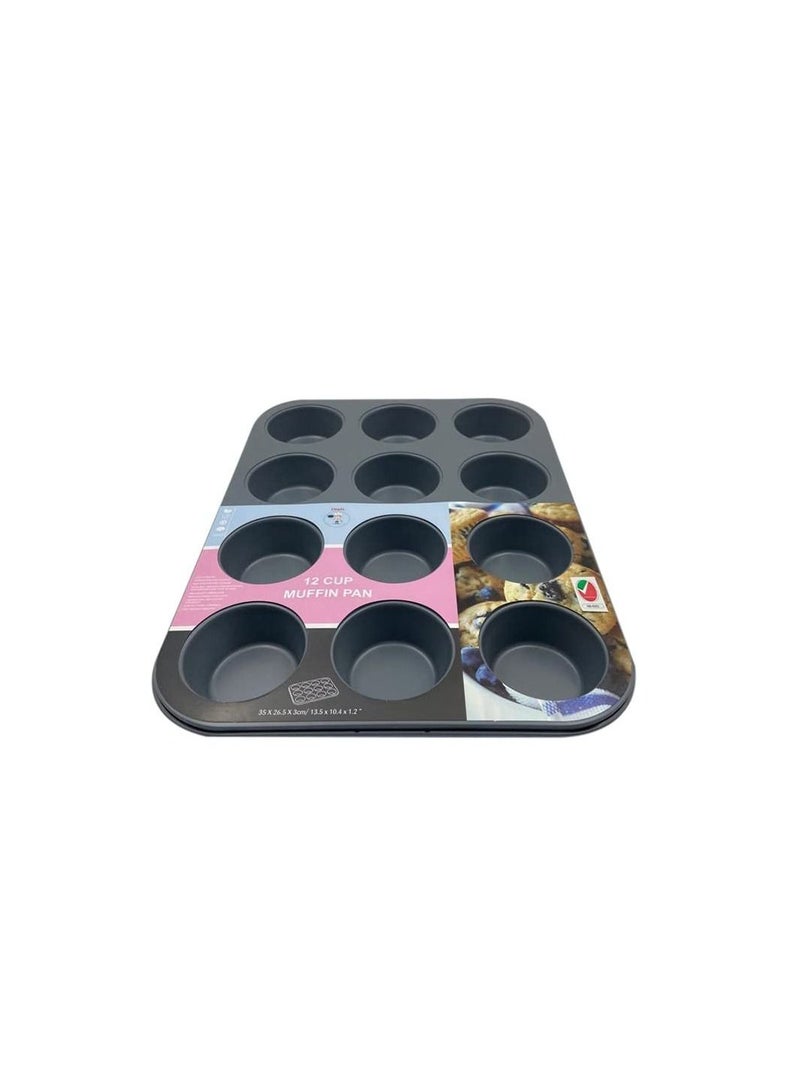 Chefi 12cup Muffin Pan 35x26.5x3cm - Image 3